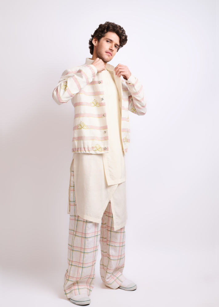 Cotton Linen embroidered Jacket