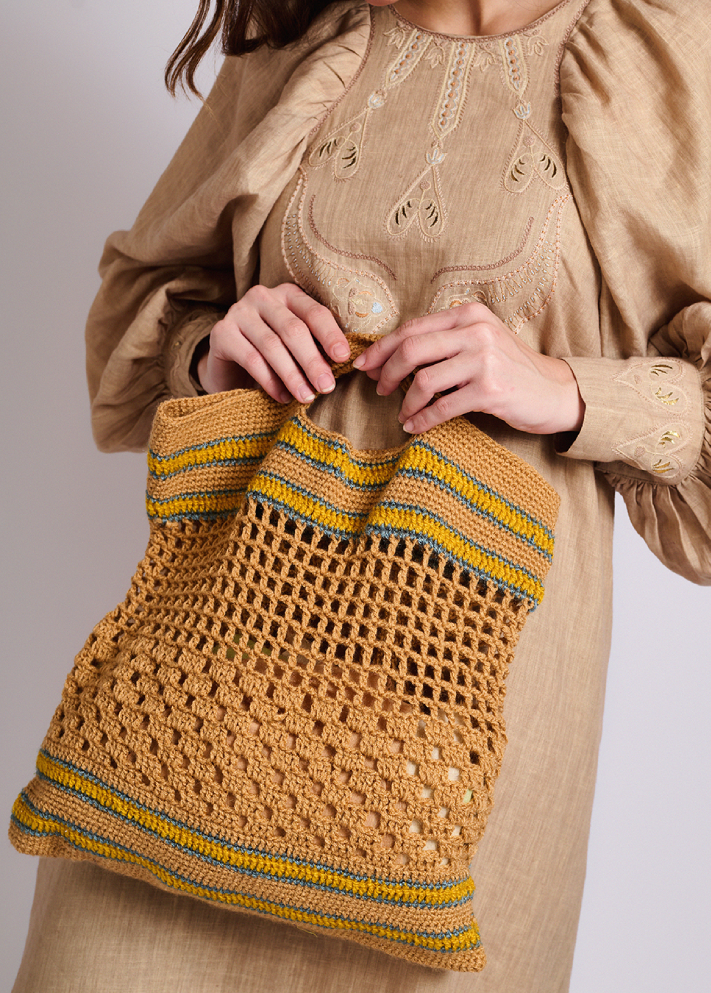 Beige - Handcrafted Fabric Jhola Bag 54