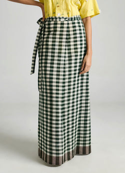 Checks Wrap-around Skirt