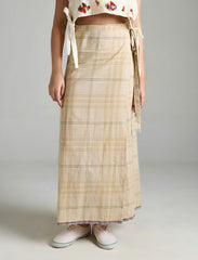Checks Wrap-around Skirt