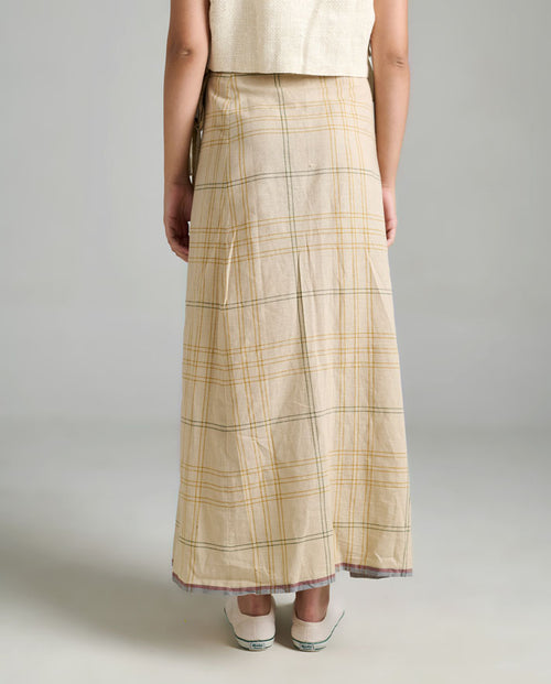 Checks Wrap-around Skirt
