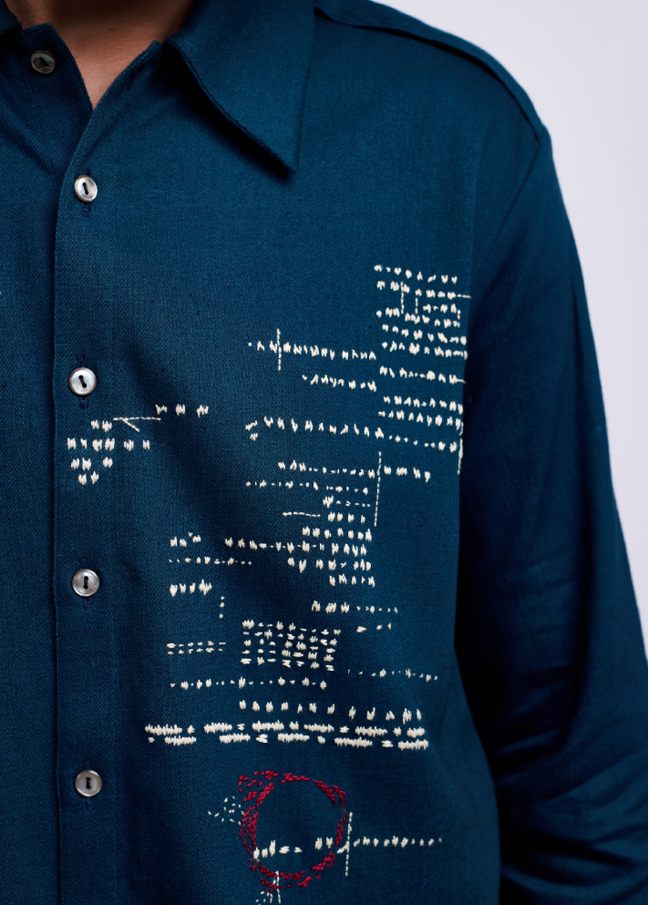 Asemic Full-Sleeved Shirt