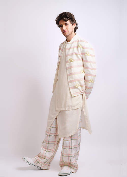 Cotton Linen embroidered Jacket