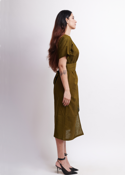 The Kham-Tie Front Dress