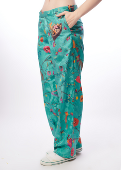 Vineyard 50G Silk Pyjama Pant In Aqua