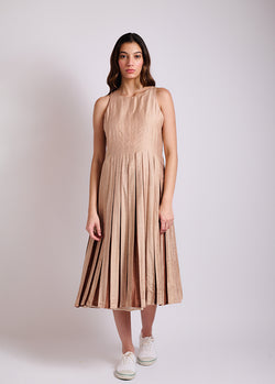 The Pleated Midi Dress