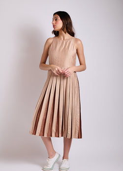 The Pleated Midi Dress