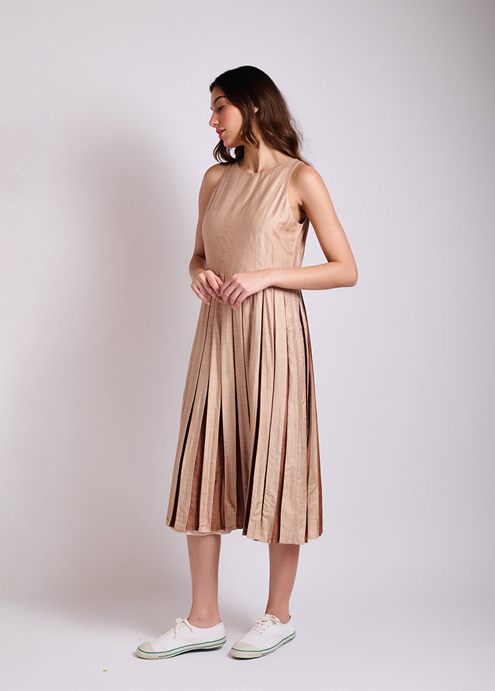 The Pleated Midi Dress