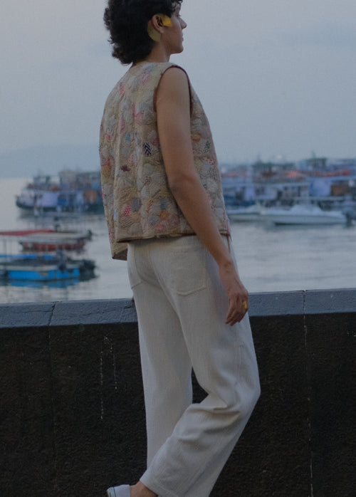 Handloom Zipped Pants