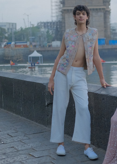 Handloom Zipped Pants