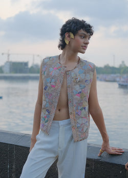 The Mizumi Floral Kantha Vest