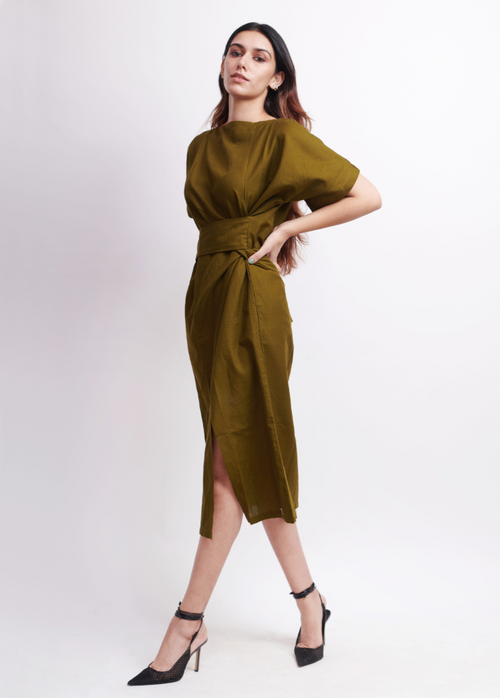 The Kham-Tie Front Dress